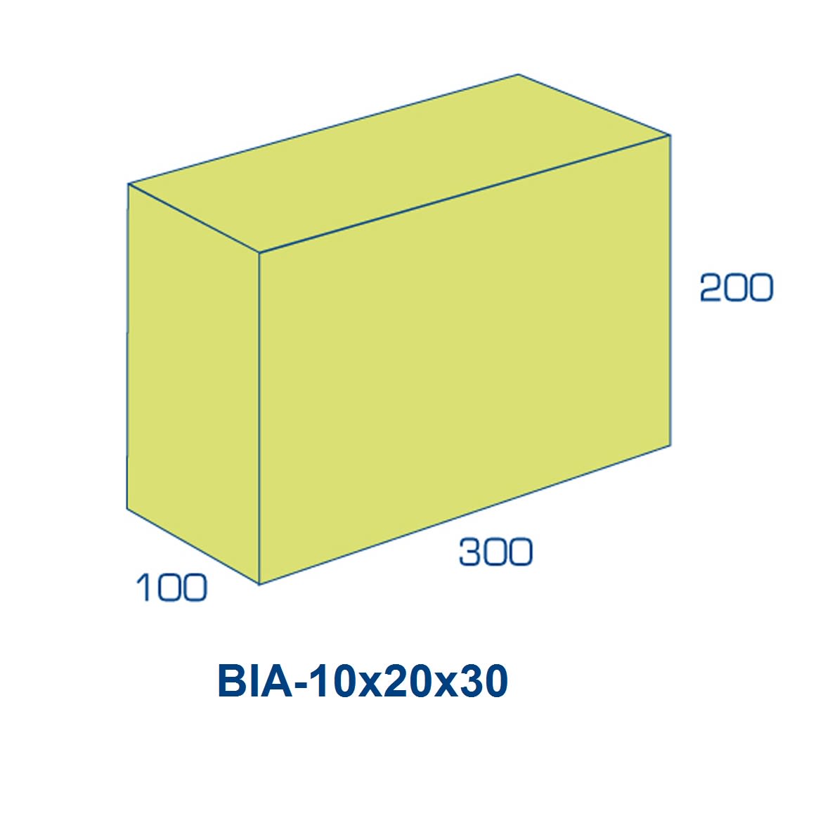 BIA Grindbetonblok 10x20x30 Klinker 300x100x200mm Vuilwerk