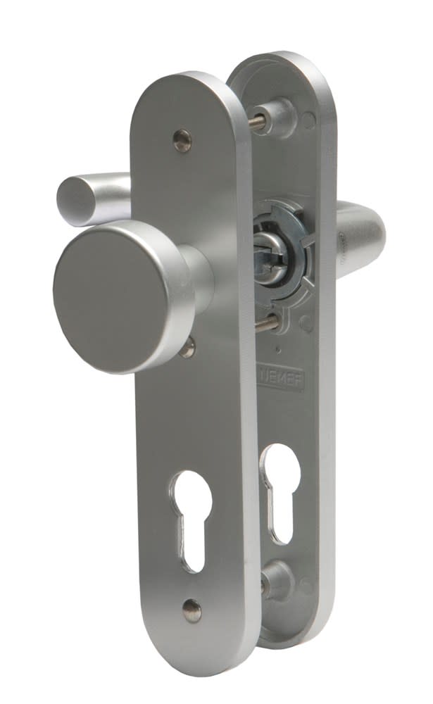 Nemef Deurkruk 3253 FP D-Model Linkswijzend Aluminium F1 Paar