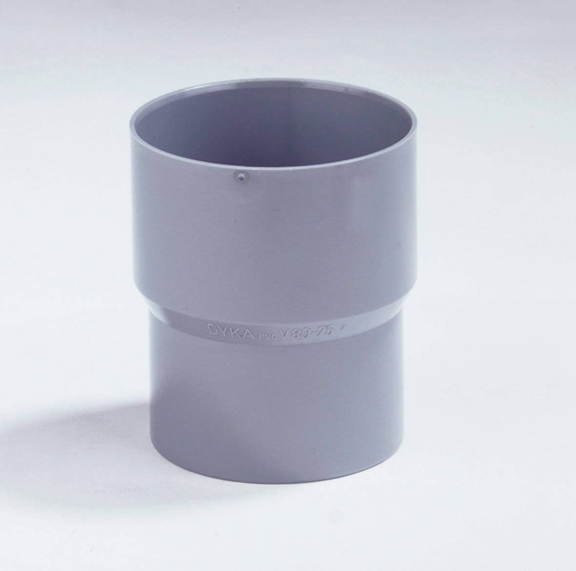 Dyka PVC RWA Verloopstuk 80x75mm LV Spie/Mof Grijs