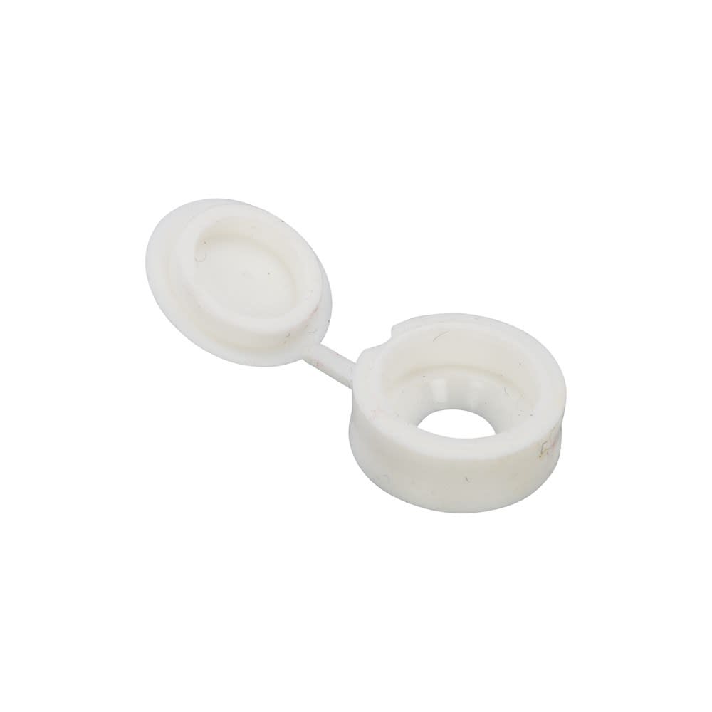 Dak & Gevel Afdekkap  Voor Schroef 5mm Kunststof Wit 100st