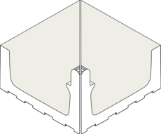 Product afbeelding voor Villeroy & Boch Binnenhoek Pro Architectura 3.0 Pool System Neutral White 30x30cm Mat 3694C3000010