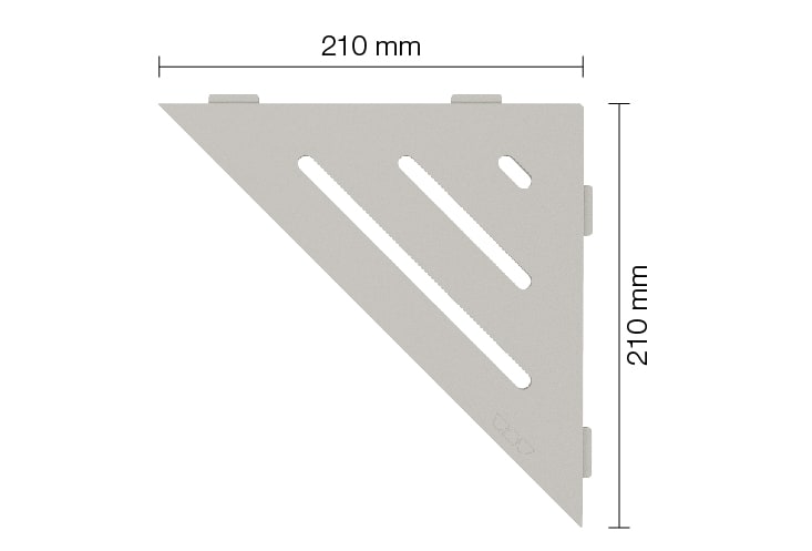 Schlüter SHELF-E-S1 Planchet 210x210mm Design Wave Alu Structuur Gecoat Beigegrijs SES1D10TSBG