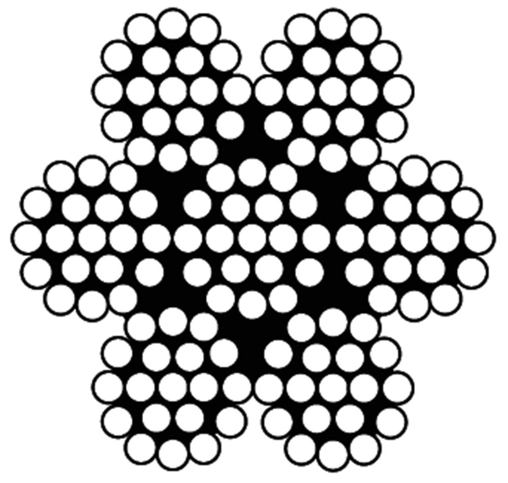 Product afbeelding voor DX Staalkabel 5mm 7x19 RVS