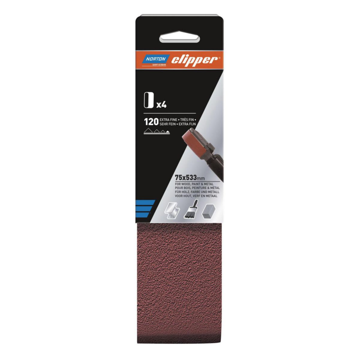 Clipper Schuurband R232 K120 75x533mm Alox 4st