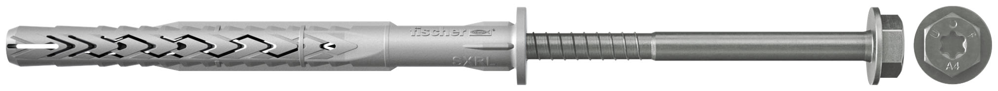 Product afbeelding voor Fischer Constructieplug SXRL FUS 8x80mm Zeskantkop RVS A4 50st 540136