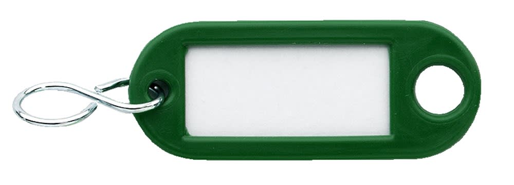 DX Sleutellabel Met Oog En S-haak Donkergroen Kunststof 100st