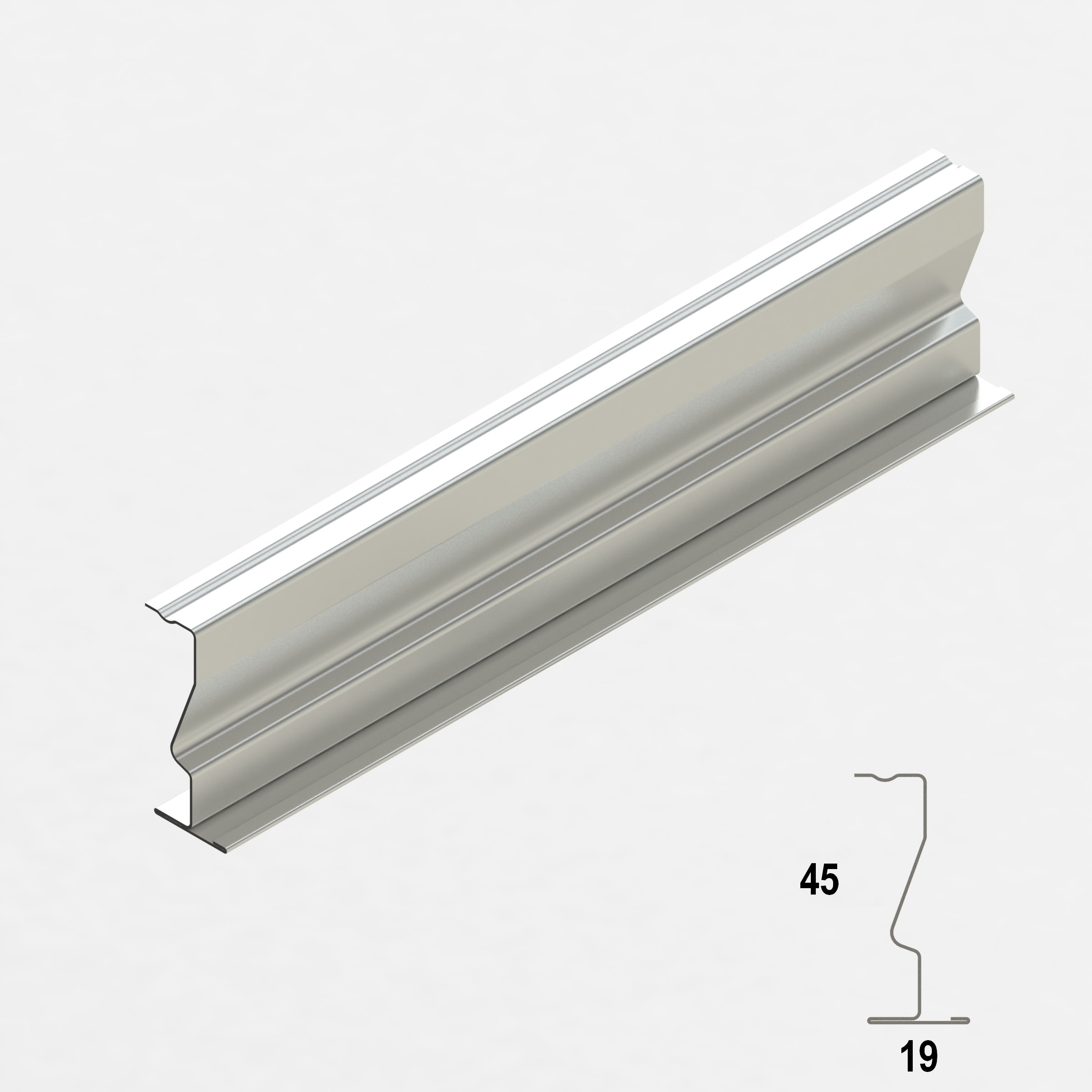 API Quick-Lock Z-Profiel Zonder Haak 45mm 172cm 25st Per Pak