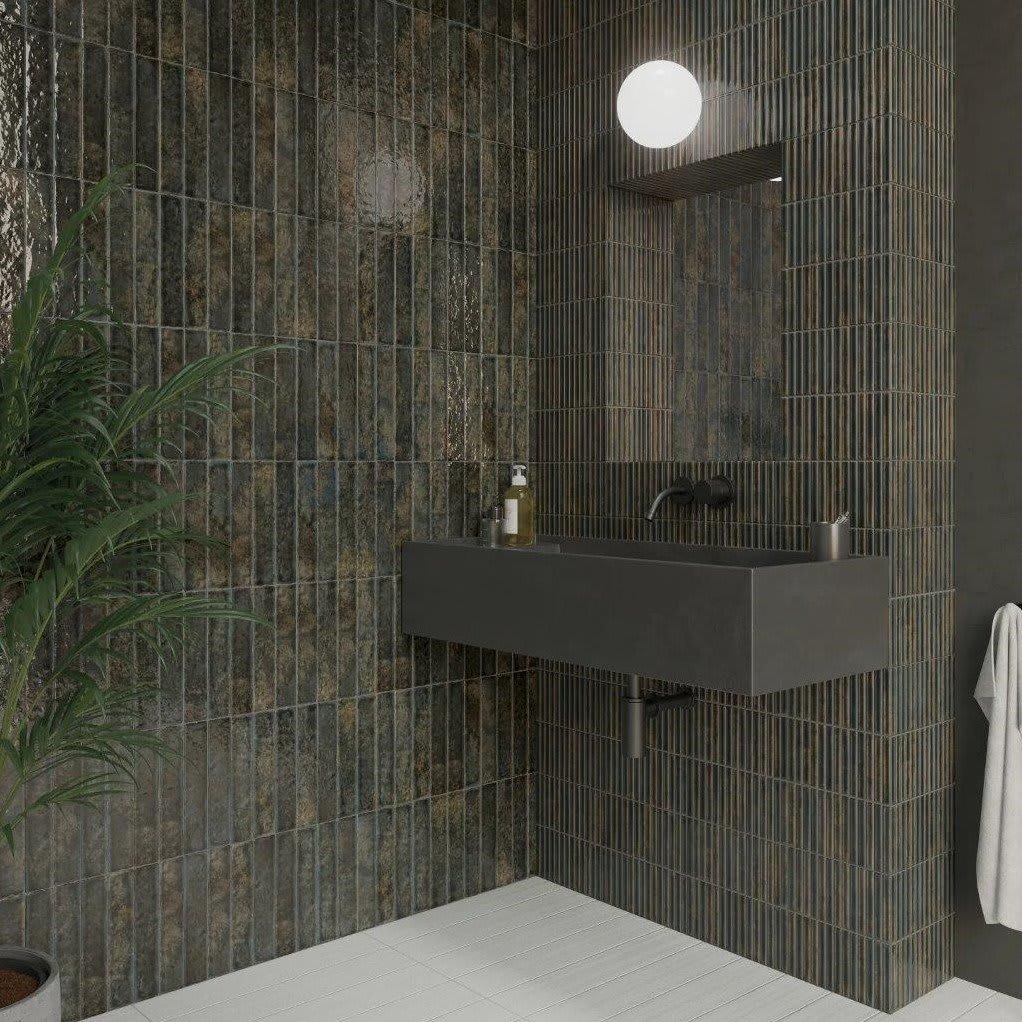 Product afbeelding voor Wandtegel Potters Umber 12,5x25cm 9mm Glanzend