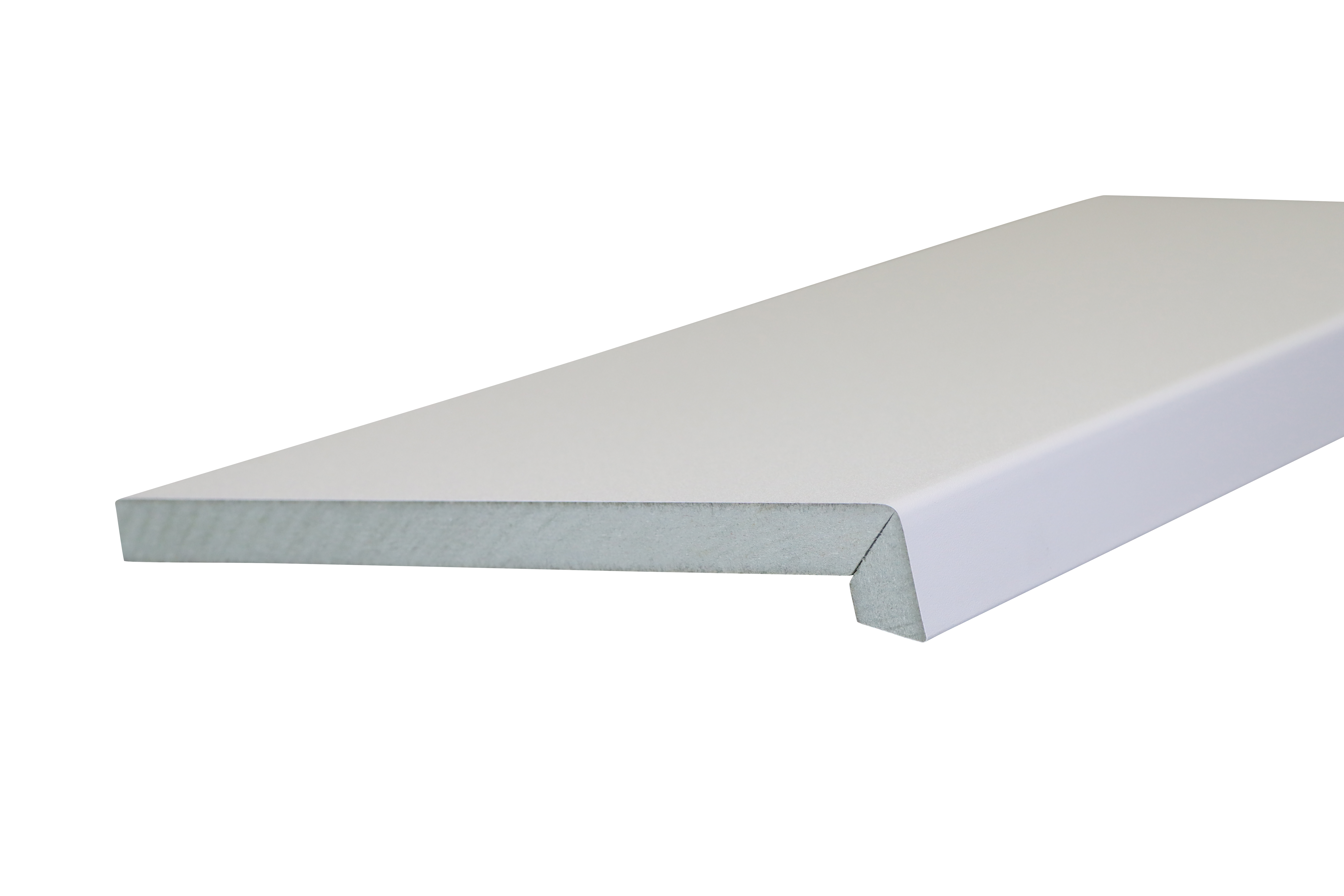 LUMBO Vensterbank 20cm Lengte 410cm 34mm Neus Wit RAL9010 FSC Mix 70%