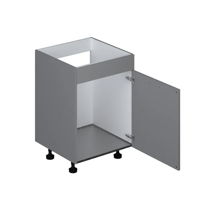 Bruynzeel Atlas Gootsteenkast WI12 Wit 60cm Deur Linksdraaiend FSC Mix Credit Inclusief Bodemplaat