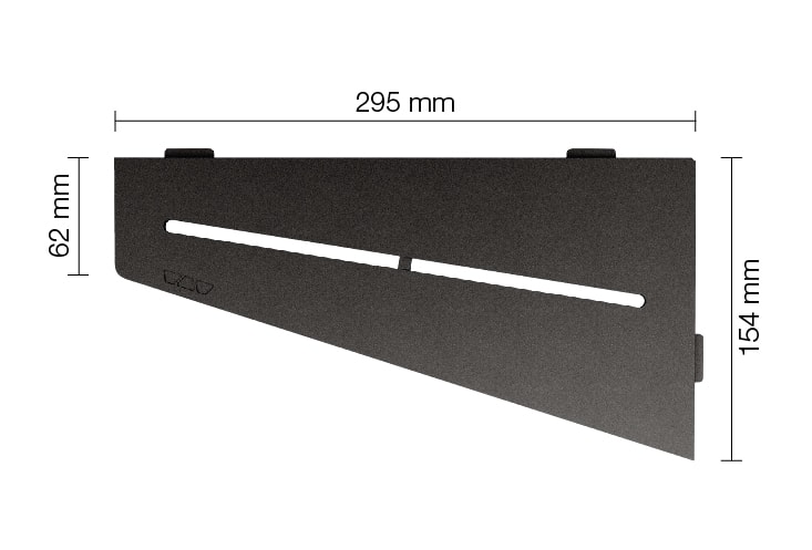 Schlüter SHELF-E-S3 Planchet 154x295mm Design Pure Alu Structuur Gecoat Donkerantraciet SES3D7TSDA