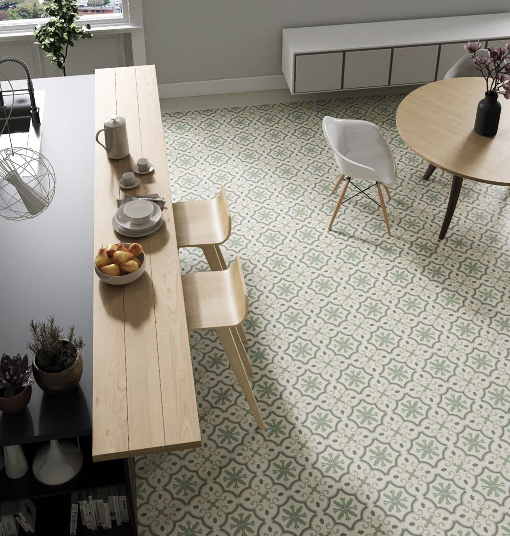 Product afbeelding voor Decortegel Riviera Monte Carlo Green 25x25cm 10mm Mat R9