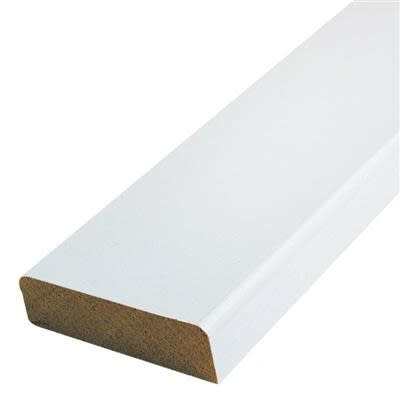 MDF Koplat 12x45mm 488cm Recht E Greenline Wit Gelakt FSC Mix 70%