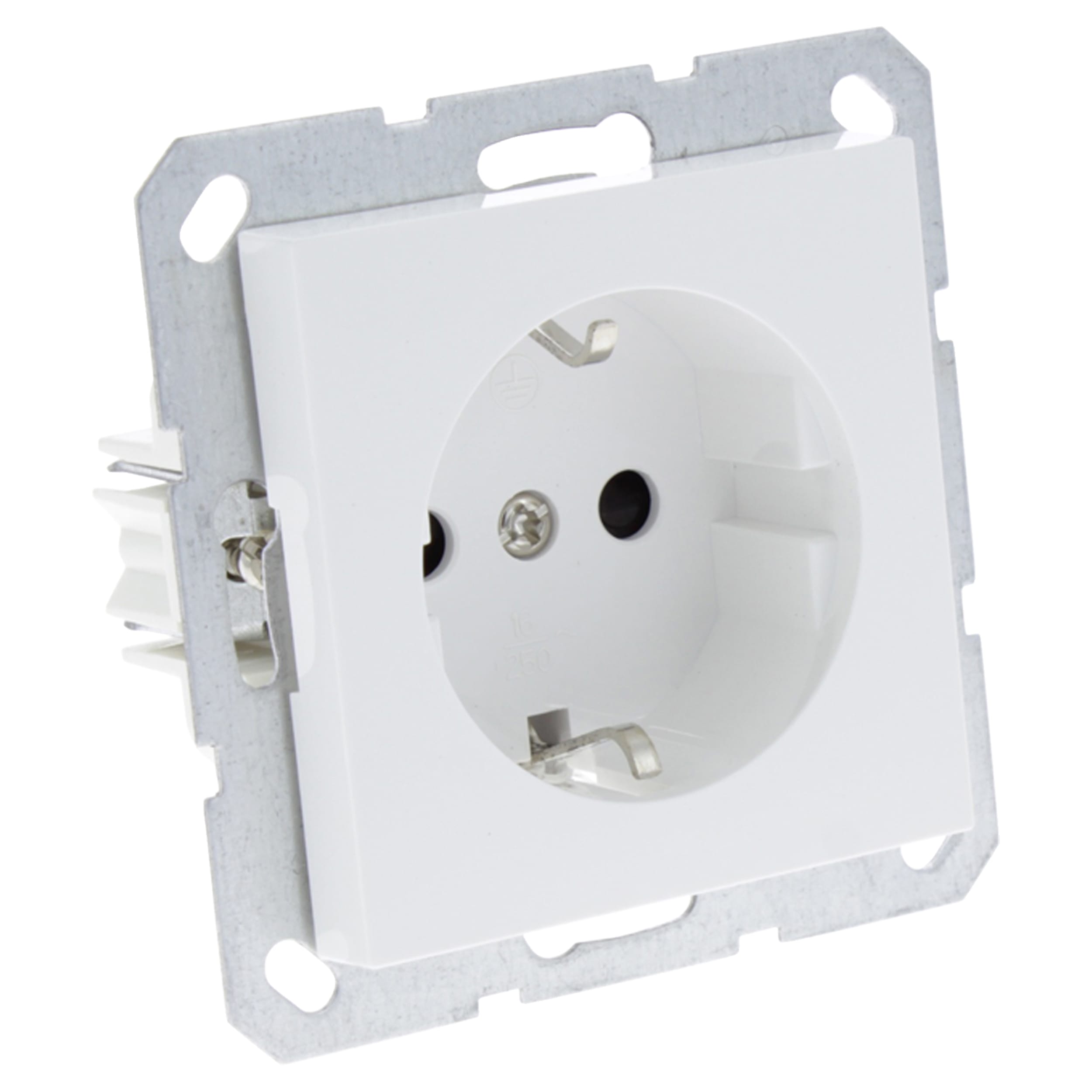 Q-Link S-Line Contactdoos Inbouw 1-voudig Randaarde Polarwit