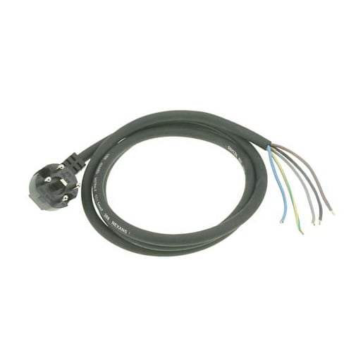 Aansluitsnoer 5x1.5mm² Kabellengte 2m H07RN-F Met Stekker Zwart