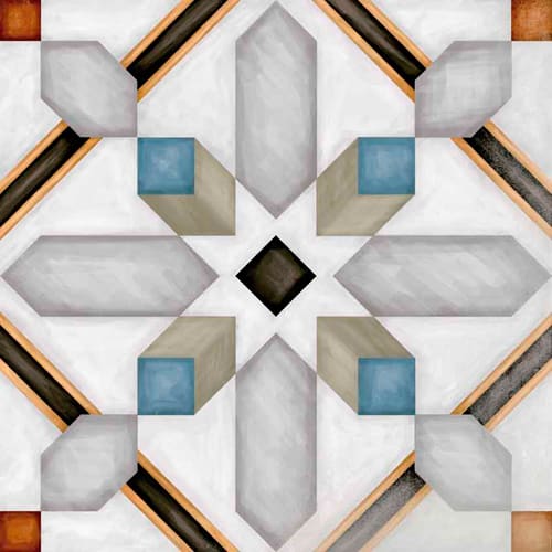 Decortegel Vodevil Demel Multi. 20x20cm 8mm Mat R9