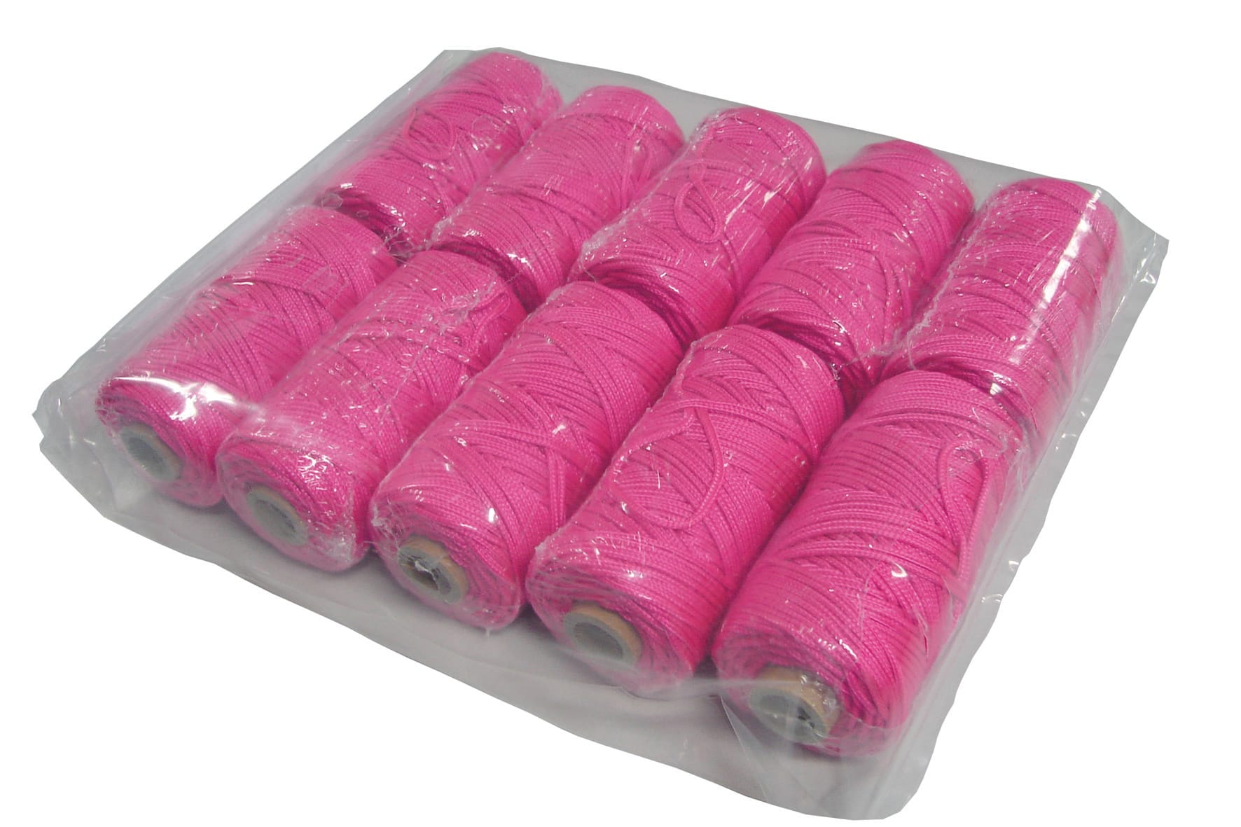 Metselkoord Gevlochten 1,5mm 50m Fluorescerend Roze 10st