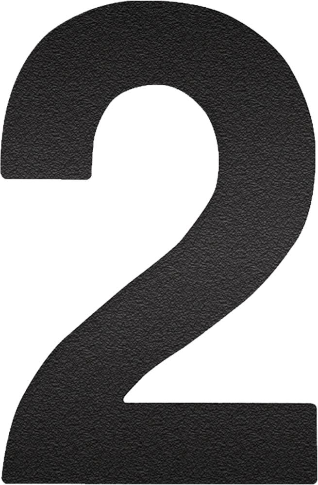 Oxloc Huisnummer 2 70x120mm RVS Zwart