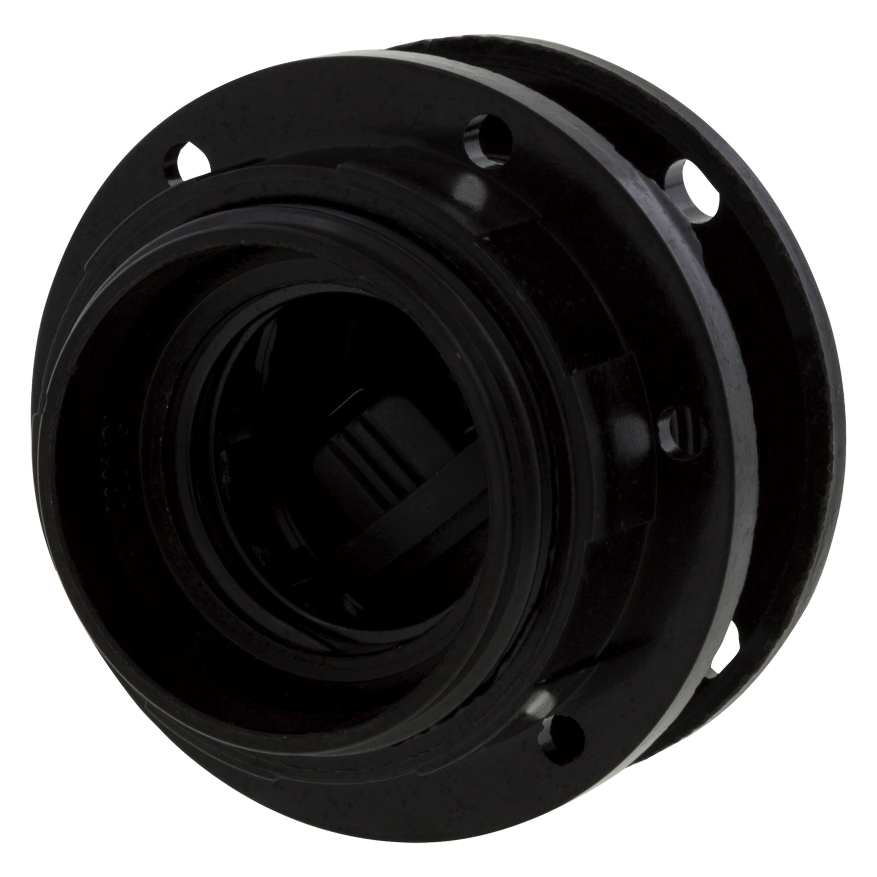 Fitting E27 Met Kraag/Ring Zwart