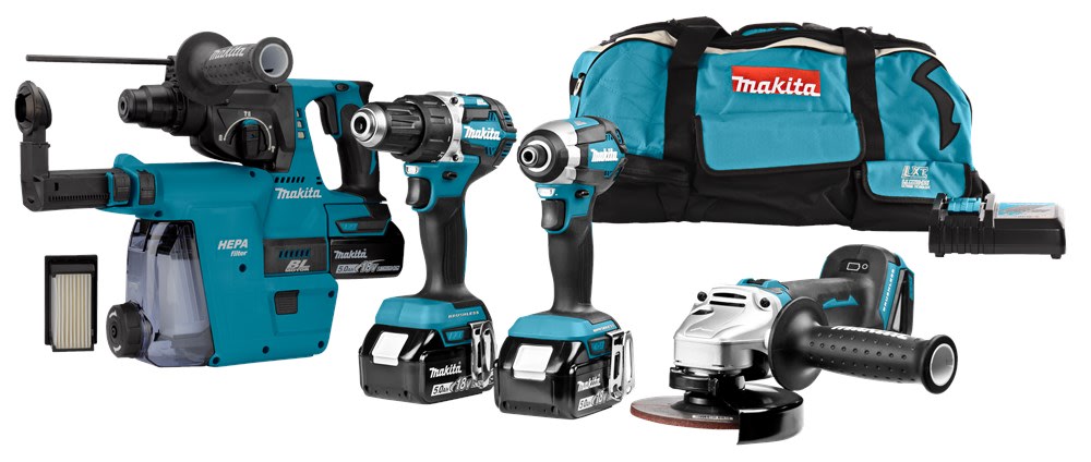 Makita Accu Gereedschapset DLX4103W 18V 3x5,0Ah