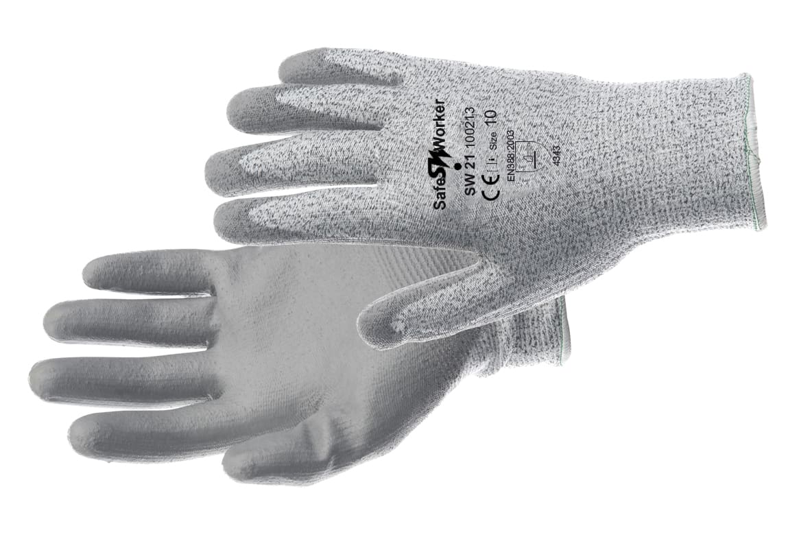 Safeworker Veiligheidshandschoen SW21 Maat 10 Snijvast Grijs