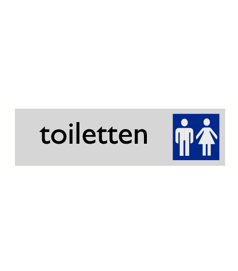 Bord Toiletten 45x165mm PVC Alulook