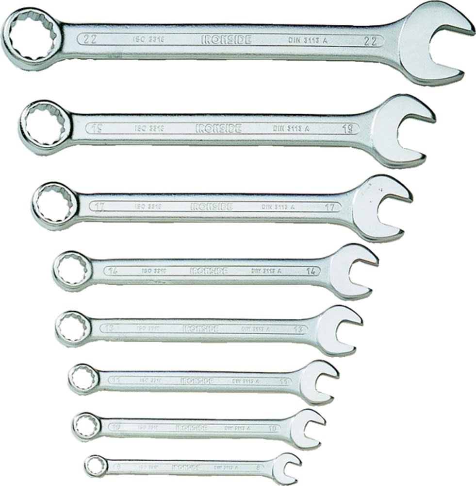 Ironside Ring-/Steeksleutelset 8-22mm 8-delig