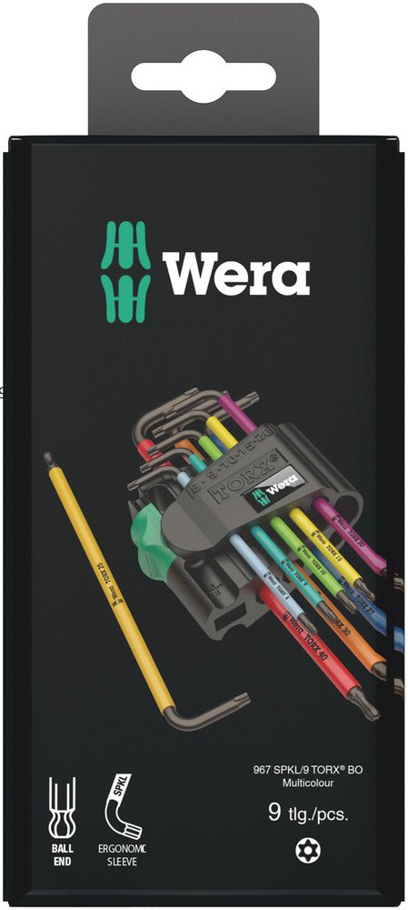 Wera Stiftsleutelset 967/9 TX BO SB BlackLaser Multicolour 1 Torx 9-Delig