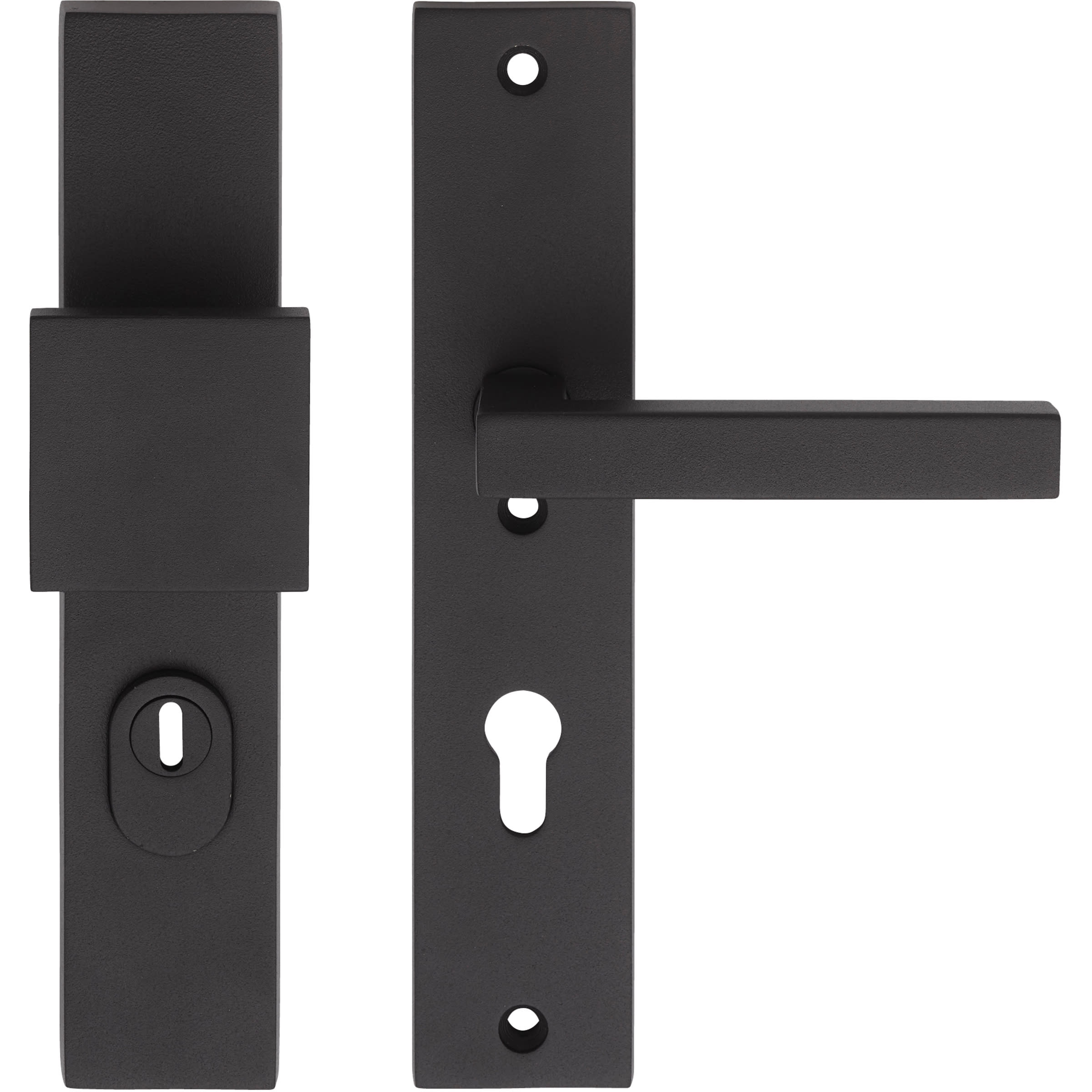 Skantrae Hang&Sluitwerkpakket 87 201-211 R2 Zwart Eris Recht Kruk-Knop Meerpuntssluiting En 4x AXA Scharnier