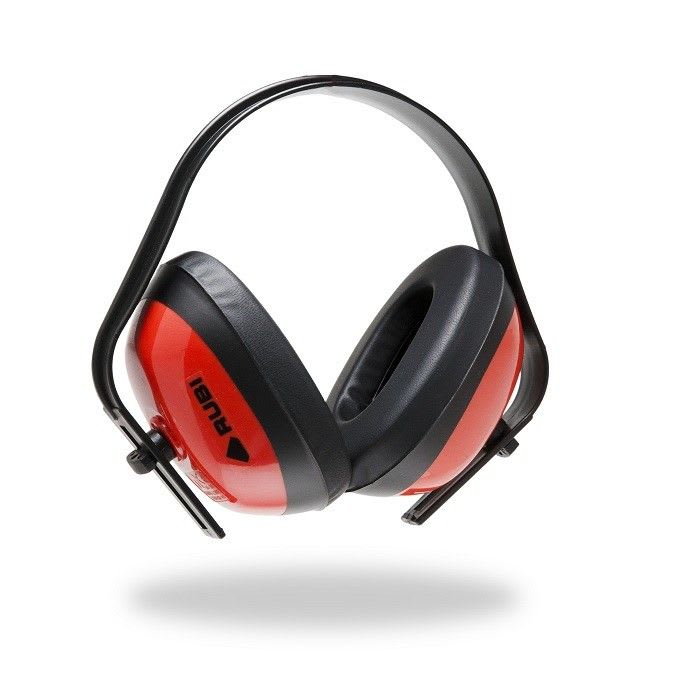 Rubi Gehoorbeschermer Met Hoofdbeugel Rood/Zwart