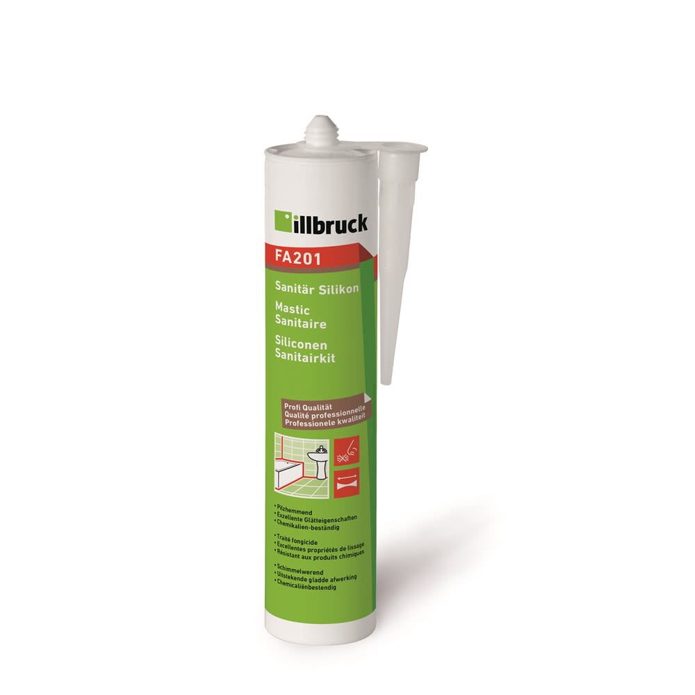 Illbruck FA201 Sanitary Seal Siliconenkit 310ml Zilvergrijs