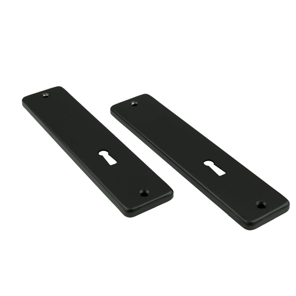 AMI Kortschild 180/41 Recht Blind Met Sleutelgat 180x41mm SL56 Aluminium Zwart