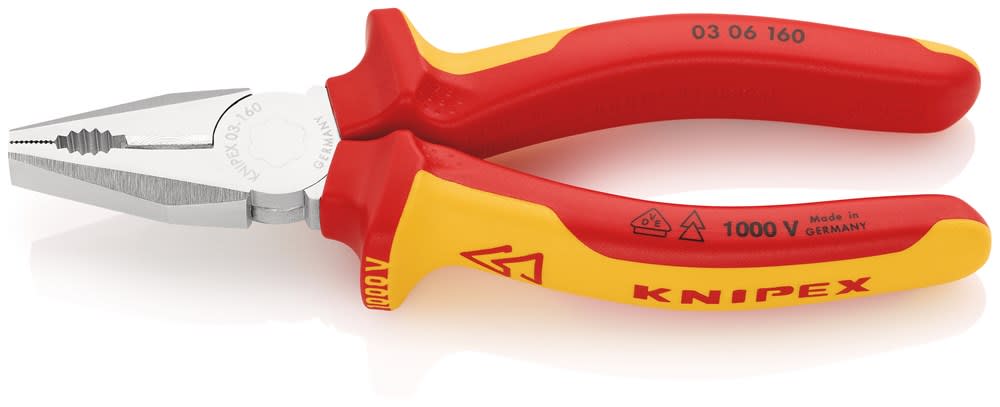 Knipex Kombi-Tang Comfort VDE 160mm Verchroomd