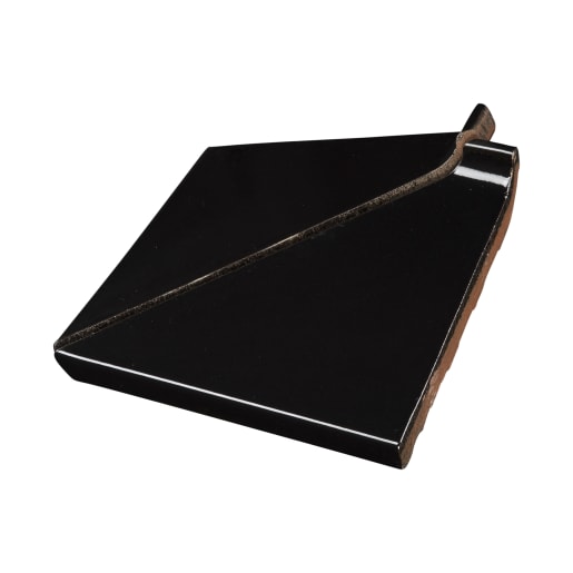 Product afbeelding voor Kloosterwaard Uitwendige Hoek 21cm Zwart Hoogglans 90 Graden 20mm Kering