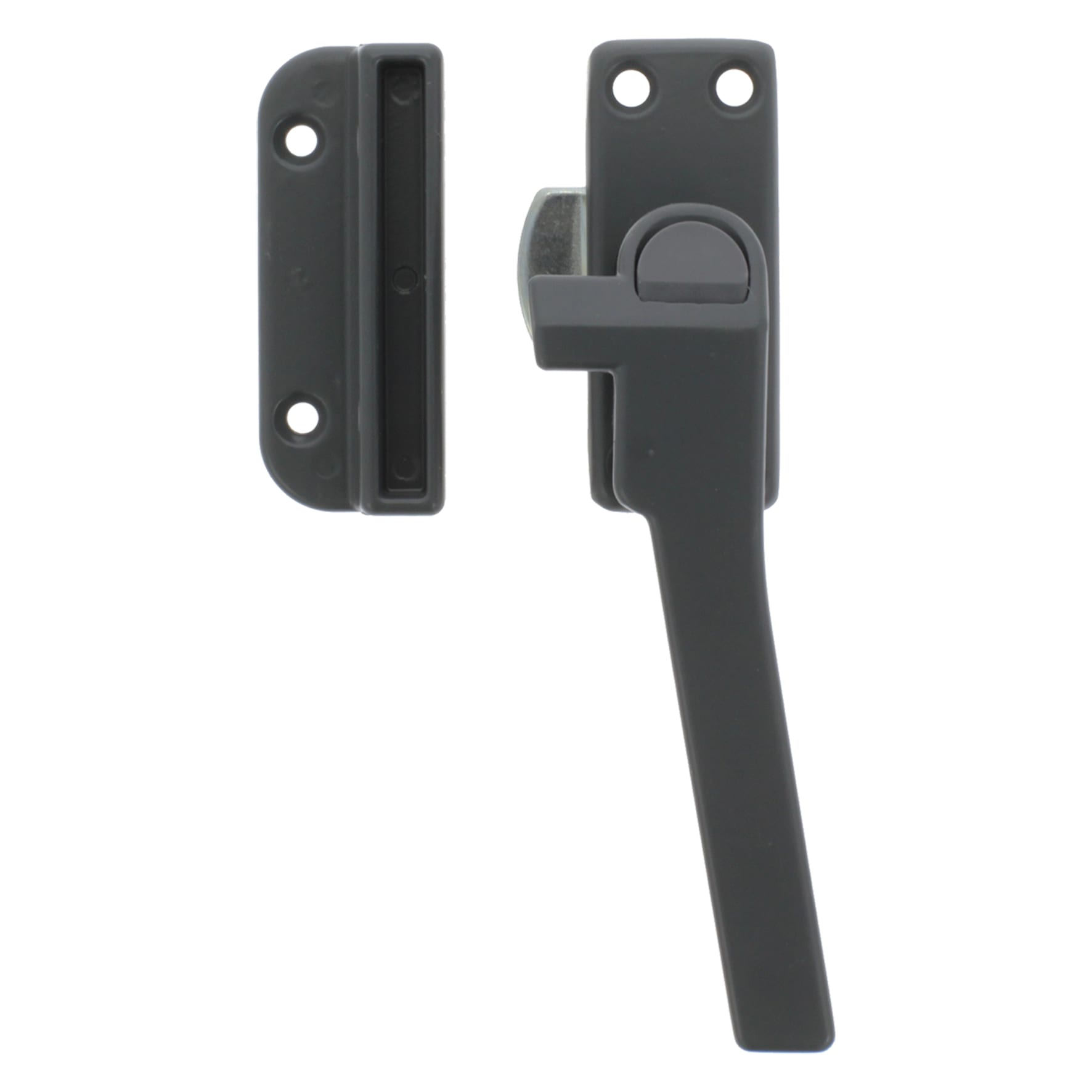 Product afbeelding voor Starx Draai-Kiep Raamkruk Met Nok/Drukknop DIN Rechts Aluminium Grijs