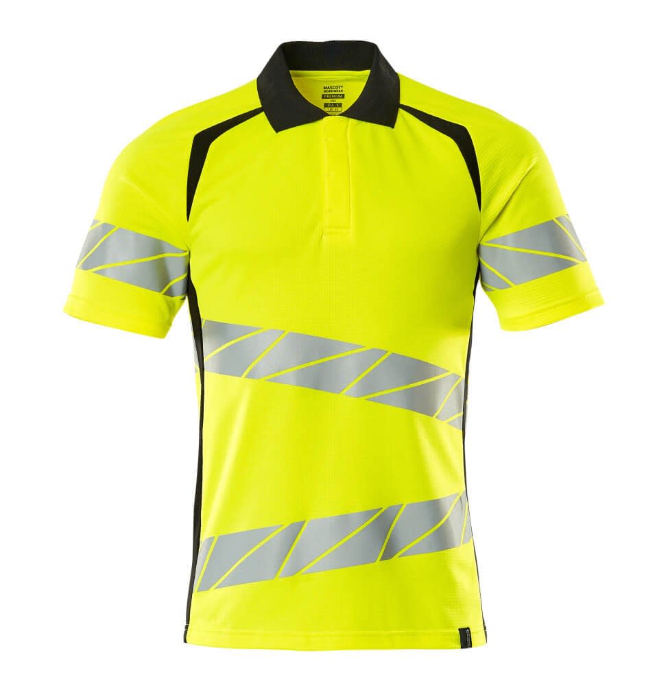 Mascot Poloshirt Accelerate Safe Maat L Fluorescerend Geel/Zwart