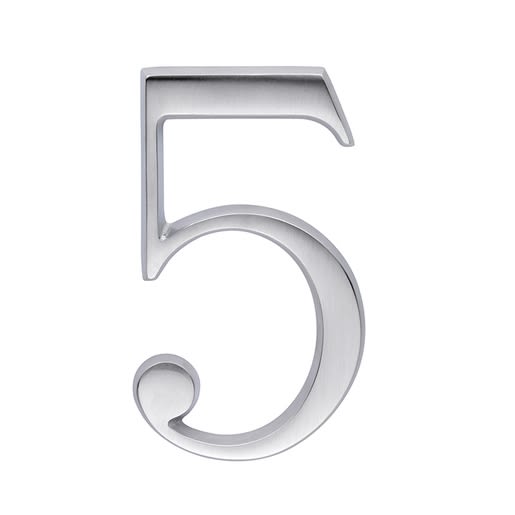 Skantrae Huisnummer Mat Chroom Nr 5 Titanium