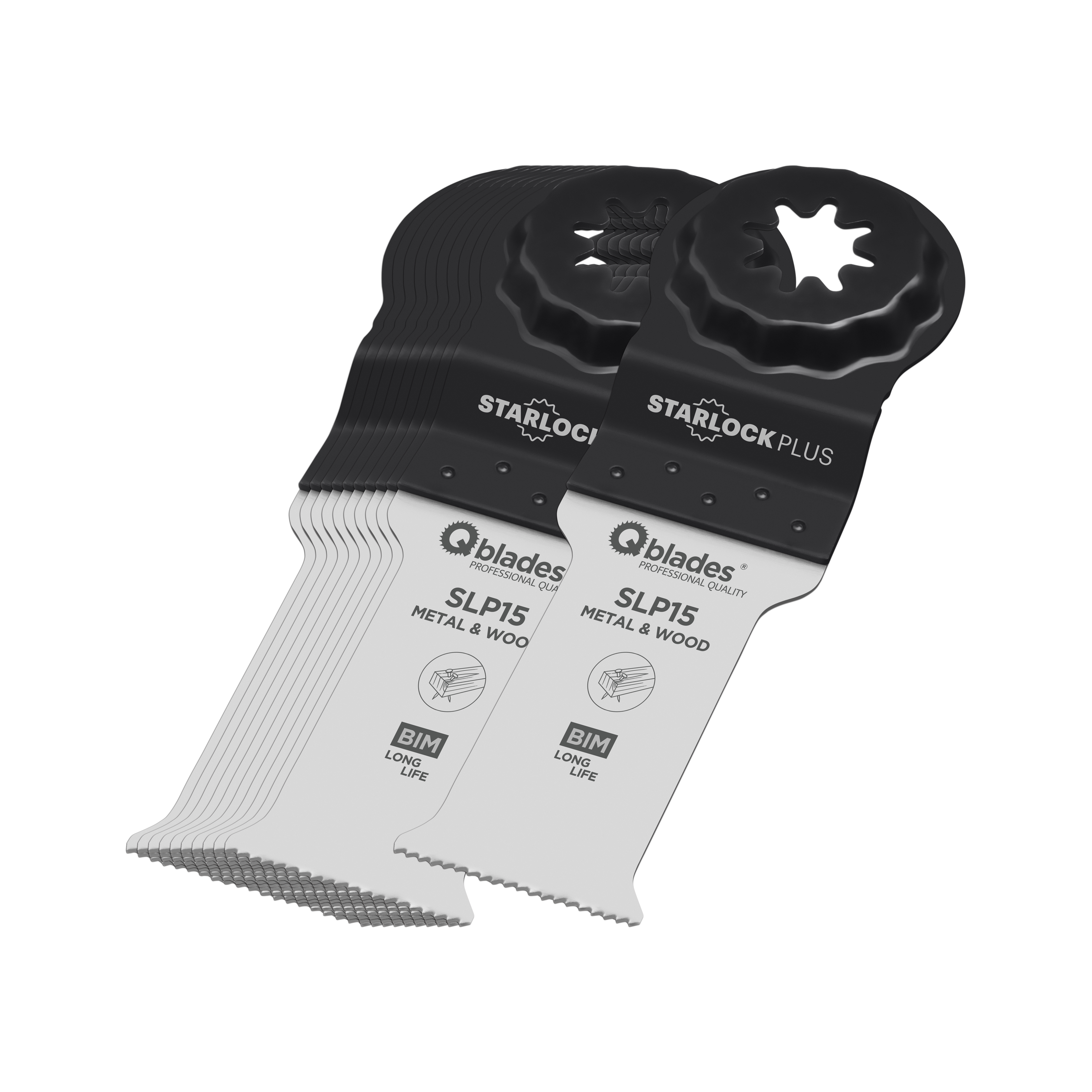 Qblades Multitoolzaagblad SLP15 28x60mm Bi-Metaal 19TPI 11st