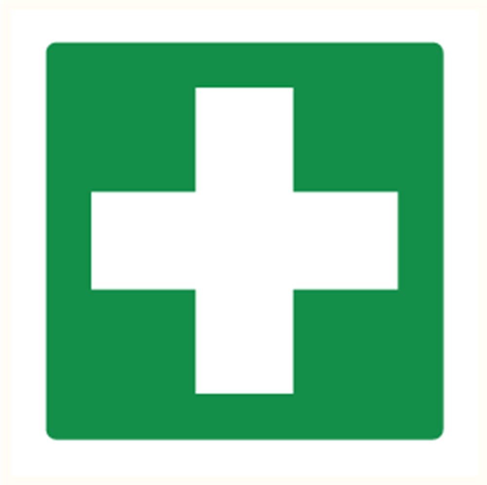 Bord EHBO 200x200mm Polypropyleen