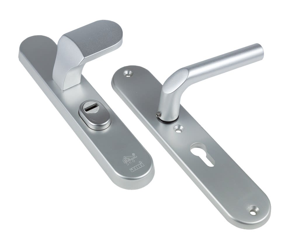 AMI Veiligheidsdeurduwergarnituur 250/50/15 Ovaal PC72 Aluminium F1 Met Kerntrekbeveiliging