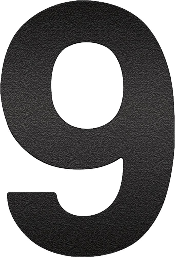 Oxloc Huisnummer 9 70x120mm RVS Zwart