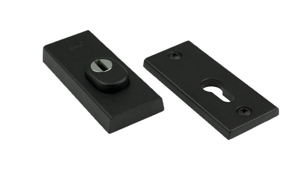 AMI Veiligheidsrozet 115/15 Rechthoek 15mm SKG3 Aluminium Zwart Met Kerntrekbeveiliging 