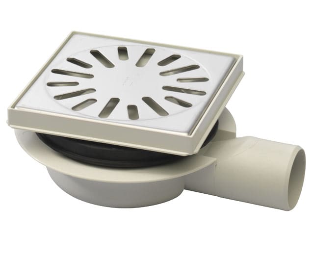 Vloerput ABS 4016146 Zijuitlaat 50mm 146X146mm Laag Model