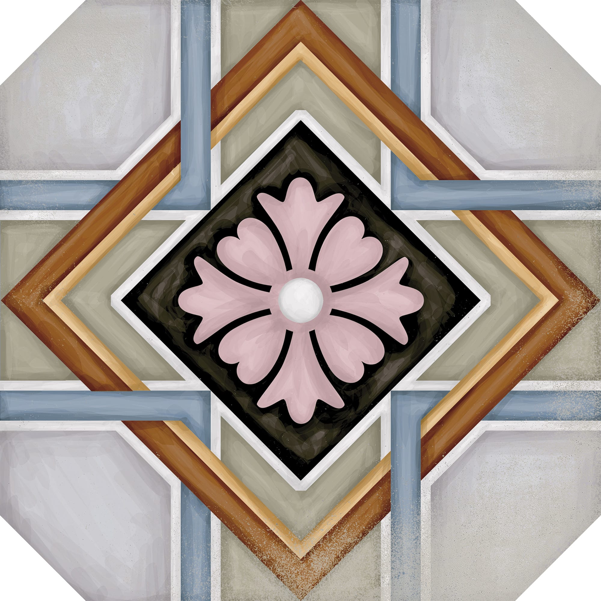 Product afbeelding voor Decortegel Vodevil Musichalls Multi. 20x20cm 8mm Mat R9