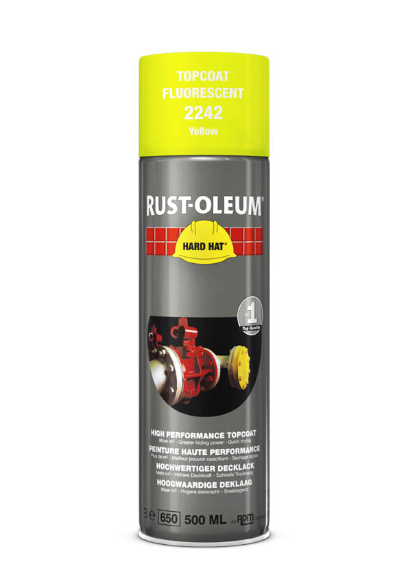 Rust-Oleum Deklaag Hard Hat 2242 500ml Fluorescerend Geel
