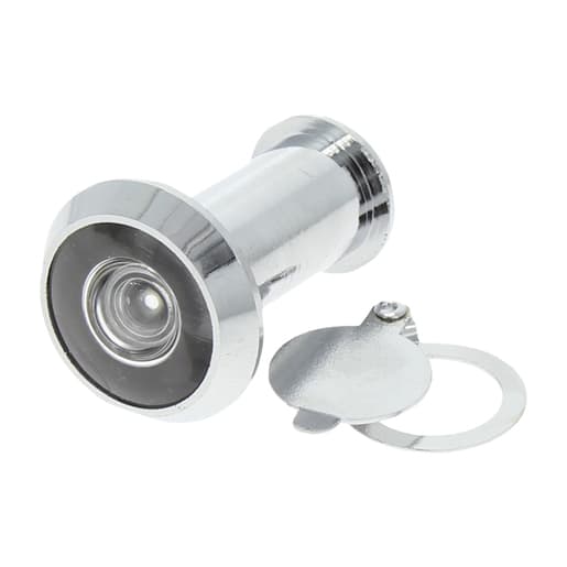 Deurspion Kijkhoek 200° Verchroomd