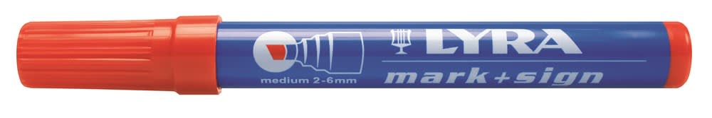 Lyra Merkstift Permanent Punt 2-6mm Rood