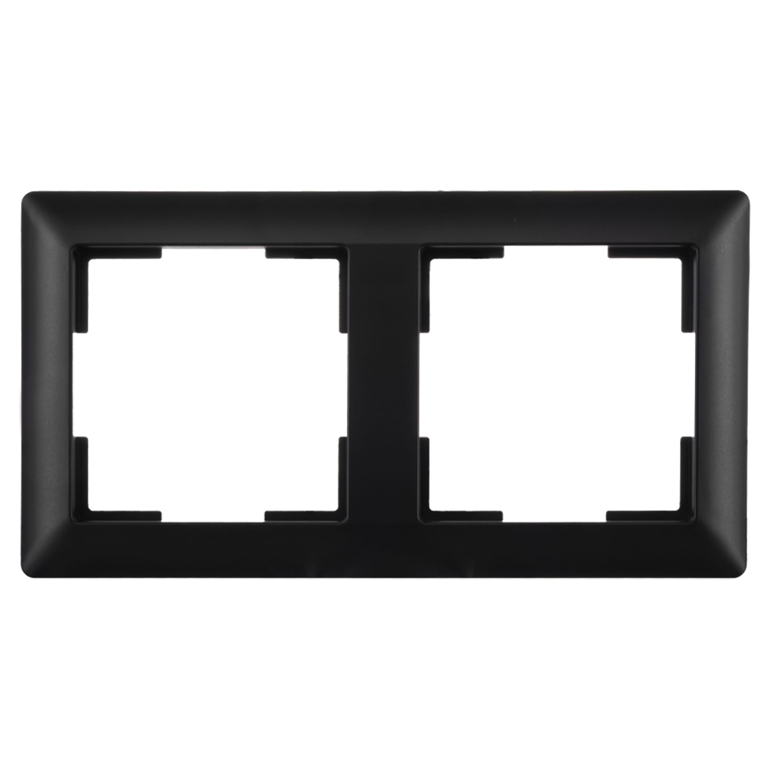 ION Industries J1 Afdekraam Inbouw 2-voudig Zwart 1st