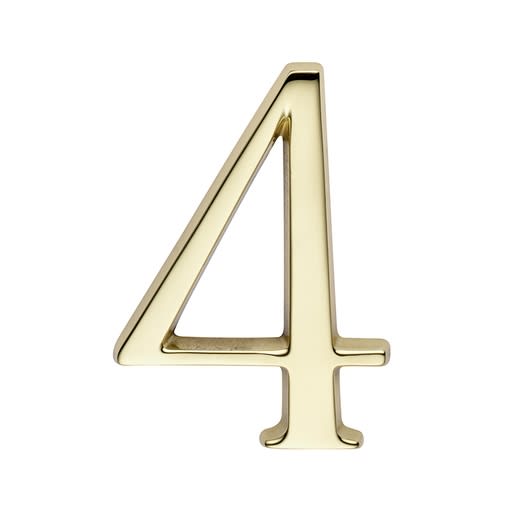 Skantrae Huisnummer Messing Nr 4 Titanium