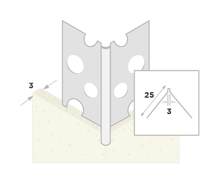 Ripstaal Hoekbeschermer 1045 260cm 3mm Aluzink